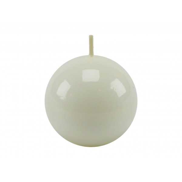 Candela a sfera 5 cm colore bianco