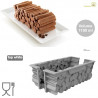 Kit Woody 1100 o Catasta di legna 24x10 cm h 8 cm in silicone bianco con supporto in plastica da Silikomart Kit Woody 1100 o Catasta di legna 24x10 cm h 8 cm in silicone bianco con supporto in plastica da Silikomart