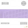 Tovaglia monouso di forma quadrata di lato 100 cm in carta damascata politenata a fondo pieno colore viola.