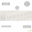 25 Tovaglie monouso quadrate 100 cm damascate politenate a fondo pieno Bianco