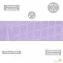 25 Tovaglie monouso quadrate 100 cm damascate politenate a fondo pieno Viola