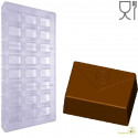 Stampo per cioccolato forma cremino con decoro email 24 cioccolatini da 10 g con decoro bustina con la @ della email