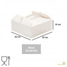 Scatola per torta quadrata 23 cm altezza 10 cm con manico in cartoncino uso alimentare colore bianca Scatola per torta quadrata 23 cm altezza 10 cm con manico in cartoncino uso alimentare colore bianca