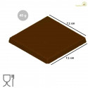Stampo Tavoletta quadrata liscia di cioccolato da 40 g, dimensioni 7,1x7,1 cm x h 7 mm in policarbonato
