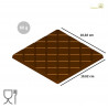 Stampo Tavoletta quadrata cioccolato con quadretti da 10 cm 60 g in policarbonato