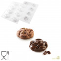 Stampo Cocoa 35 stampo in silicone per 8 forme Fave di Cacao di 7 cm di Silikomart