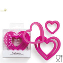 Tagliapasta cuore da Decora set 4 cutter in plastica da 4 cm a 8 cm di h 2,2 cm