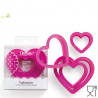 Tagliapasta cuore da Decora set 4 cutter in plastica da 4 cm a 8 cm di h 2,2 cm Tagliapasta cuore da Decora set 4 cutter in plastica da 4 cm a 8 cm di h 2,2 cm