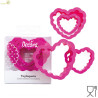Tagliapasta cuore festonato da Decora set 4 cutter in plastica da 4 cm a 8 cm di h 2,2 cm