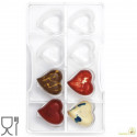 Stampo cioccolato cuore 8 cavità in policarbonato da Decora