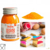 Cristalli di Zucchero Arancio glitterato, in barattolo da 100 g di Decora.