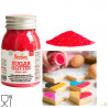 Cristalli di Zucchero Rosso glitterato, in barattolo da 100 g di Decora.