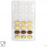 Ovetti 10 g Decora: stampo in policarbonato professionale per cioccolato con 24 impronte di 17xh24 mm Ovetti 10 g Decora: stampo in policarbonato professionale per cioccolato con 24 impronte di 17xh24 mm
