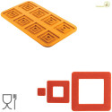 Stampo Quadrato 3.0 per 8 impronte in silicone giallo da Silikomart Linea Naturae