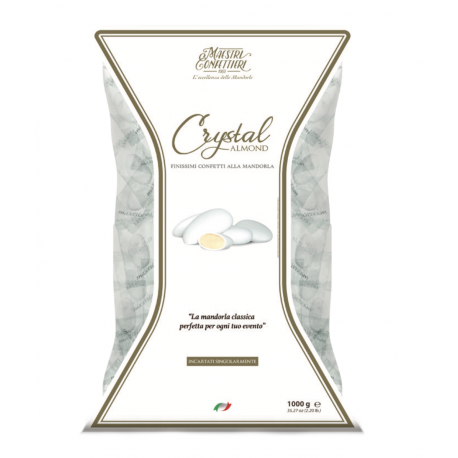 Busta Confetti Maxtris Crystal Almond Incartati Bianco 1kg Busta Confetti Maxtris Crystal Almond Incartati Bianco 1kg