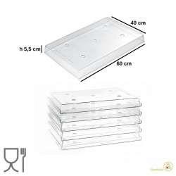 h5,5 o h8,5 cm Coperchio i-gloo 60x40 cm Silikomart in policarbonato trasparente