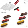 Kit Éclair 120 stampo in silicone per dessert lungo 13 cm con cutter e piattini da Silikomart Kit Éclair 120 stampo in silicone per dessert lungo 13 cm con cutter e piattini da Silikomart