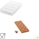 CH005 Riga T: Stampo in Tritan per 4 Tavolette di Cioccolato con decoro a righe da Silikomart