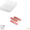 CH009 Goccia B: Stampo in Tritan per 8 Barrette di Cioccolato con decoro a goccia da Silikomart CH009 Goccia B: Stampo in Tritan per 8 Barrette di Cioccolato con decoro a goccia da Silikomart