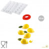 Stampo in silicone Limone da 30 ml in silicone Bianco con tagliapasta da Silikomart Stampo in silicone Limone da 30 ml in silicone Bianco con tagliapasta da Silikomart