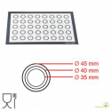 Fiberglass with Circles Tappeto Anti-Aderente in fibra di vetro 595 x 395 mm da Silikomart