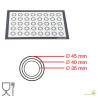 Fiberglass with Circles Tappeto Anti-Aderente in fibra di vetro 595 x 395 mm da Silikomart Fiberglass with Circles Tappeto Anti-Aderente in fibra di vetro 595 x 395 mm da Silikomart
