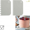 Set 2 Tarocchi dentellati o spatole dentellate o raschia multiuso in plastica bianca da Decora Set 2 Tarocchi dentellati o spatole dentellate o raschia multiuso in plastica bianca da Decora