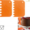 Set 2 Tarocchi ondulati a pettine o spatole ondulate a pettine o raschia multiuso in plastica arancione da Decora Set 2 Tarocchi ondulati a pettine o spatole ondulate a pettine o raschia multiuso in plastica arancione da Decora