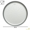 Teglia forata per pizza e focaccia di ø28 xh1,8 cm in acciaio antiaderente da Decora Teglia forata per pizza e focaccia di ø28 xh1,8 cm in acciaio antiaderente da Decora