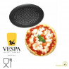 Teglia tonda per pizza, forata antiaderente, diametro 34,5 cm ed altezza 2 cm