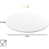 Disco sottotorta sottile bianco tondo da 16 cm altezza 3 mm di Decora