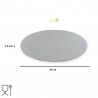 Disco sottotorta sottile argento tondo da 16 cm altezza 3 mm Disco sottotorta sottile argento tondo da 16 cm altezza 3 mm