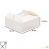 Scatola per torta rettangolare con manico 31 cm x 16 cm altezza 12 cm in cartoncino bianco per alimenti Scatola per torta rettangolare con manico 31 cm x 16 cm altezza 12 cm in cartoncino bianco per alimenti