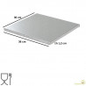 Vassoio sottotorta quadrato argento 36 cm h 1,2 cm in cartoncino rigido per alimenti Vassoio sottotorta quadrato argento 36 cm h 1,2 cm in cartoncino rigido per alimenti