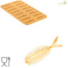 Stampo Lisca per 16 Lisca di Pesce in Silicone giallo da Silikomart Linea Naturae