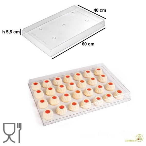 Set 100 Vasetti Monoporzione Quadrati Silikomart - 83x83 Mm, Bianco