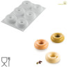 Stampo 6 ciambelle eleganti 3D o 6 donuts gourmand 80 in silicone da Silikomart