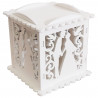 Scatolina portaconfetti in legno con merletti Matrimonio Bianco Scatolina portaconfetti in legno con merletti Matrimonio Bianco