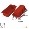 Stampo torta piccola Plum Cake in silicone 24 cm SFT326 da Silikomart