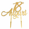 Cake Topper 18° Compleanno in Plexiglas ad effetto specchio colore Oro lungo 20 cm Cake Topper 18° Compleanno in Plexiglas ad effetto specchio colore Oro lungo 20 cm
