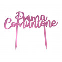 Cake Topper Comunione Rosa in Plexiglas