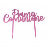Cake Topper Prima Comunione in Plexiglas ad effetto specchio colore rosa lunga 18 cm Cake Topper Prima Comunione in Plexiglas ad effetto specchio colore rosa lunga 18 cm
