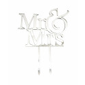 Cake Topper Matrimonio Argento in Plexiglas