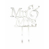 Cake Topper Mr & Mrs matrimonio in Plexiglas ad effetto specchio colore argento lunga 15 cm Cake Topper Mr & Mrs matrimonio in Plexiglas ad effetto specchio colore argento lunga 15 cm