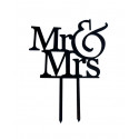 Cake Topper Matrimonio Nero in Plexiglas