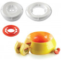Kit Flame stampo ed inserto in silicone bianco con cutter da Silikomart