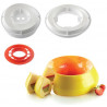 Kit Flame stampo ed inserto in silicone bianco con cutter da Silikomart Kit Flame stampo ed inserto in silicone bianco con cutter da Silikomart