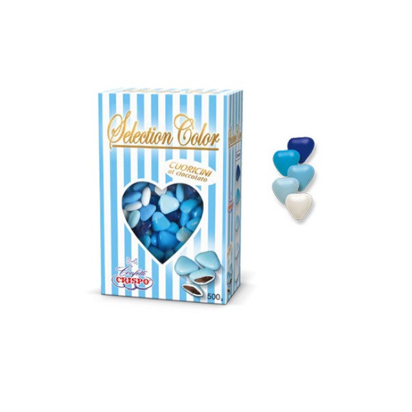 Confetti cuoricini mignon celesti da 1 Kg | Amorini Crispo