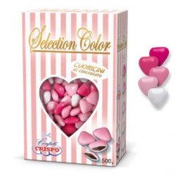 Confetti Cuoricini Mignon Selection Color Rosa in confezione da 500 g