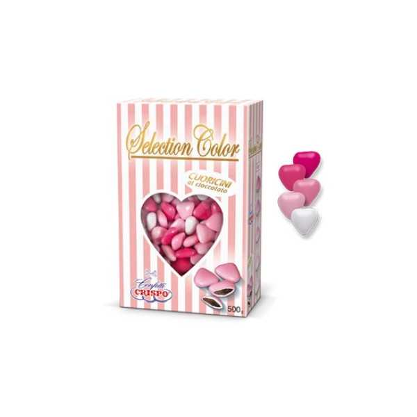 Confetti Cuoricini Mignon Selection Color Rosa in confezione da 500 g